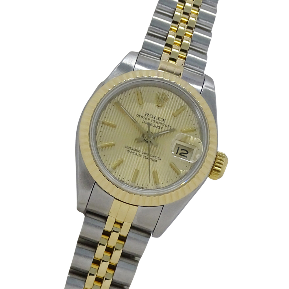 Rolex Datejust 69173 (R-serial number) Ladies' Watch, Champagne Tapestry, Aut...